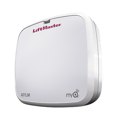 Brightly lit garage workbench illuminated by LiftMaster 827LM smart light